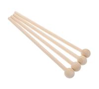 Toyvian 2pares Drumsticks Wood Percussion Rods for Practice and Performance for Various Drums and Musical Instruments