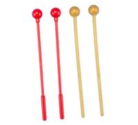 Toyvian 2pares Mallets De Percusión De Plástico Para Glockenspiel y Xilófono Baquetas Duro Blando Para Música y Práctica De Percusión