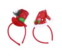 Toyvian 2Pcs Diadema de Navidad Muñeco de Nieve Sombrero de Santa Claus Decoración para Favores de Fiesta de Navidad