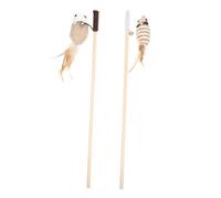 Toyvian 2piezas Adelanto del Gato Ratón Varitas Interactivas para Gatos Forma De Ratón Juguete para Ejercitar y Burlar