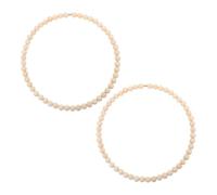 Toyvian 2piezas Atrapasueños Decorativo Aro De Acero Inoxidable Cuentas De Madera Para Entradas De Estilo Rústico Moderno y Dormitorios Bohemios