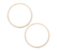 Toyvian 2piezas Atrapasueños Decorativo Con Aro Floral De Acero Inoxidable y Guirnalda De Cuentas De Madera Para Diy Para Decoración Boho Fiestas y Hogar