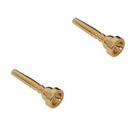 Toyvian 2piezas Boquilla De Trombón Cobre Dorado Accesorio Para Trompetas Para Registro y Modelos King