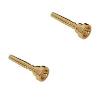 Toyvian 2piezas Boquilla De Trompeta De Cobre Color Dorado Para Instrumentos Musicales Accesorio Para Registros Altos y Trompetas