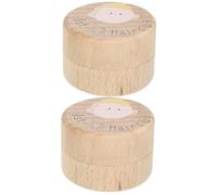 Toyvian 2piezas Caja De Recuerdos De Corte De Cabello De Madera Para Bebés Almacenamiento De Primer Corte De Cabello Organizador De Recuerdos Infantiles Para Niñas