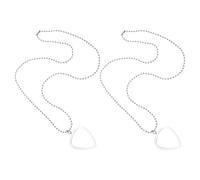 Toyvian 2piezas Collar de Púa de Guitarra Caja de Presentación Transparente Forma de Corazón Joyería Musical para Guardar Púas de Guitarra para Hombres Mujeres Amantes Música Festivales