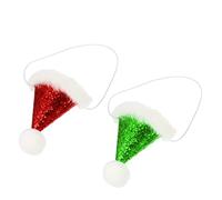 Toyvian 2piezas Conjunto De Gorro De Papá Noel para Perro Disfraz Navideño para Fiesta Tocado De Cosplay para Mascota