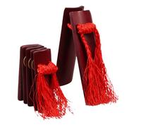 Toyvian 2piezas Conjunto Infantil Allegro De Bambú Castañuelas Chinas Para Espectáculos y Teatro Instrumento Musical De Percusión Kuaiban Chino Para Principiantes