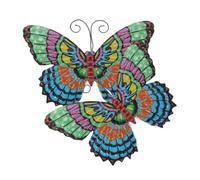 Toyvian 2piezas Decoración De De Hierro Forjado De Pared Mariposas Decoración De Pared Para Exteriores Para Jardín Exterior y Patio De Metal Adecuado Para De