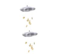 Toyvian 2piezas Decoración De Habitación Infantil Colgante De Luna y Estrellas Adorno Nubes Para Cuna y Dormitorio Accesorios Para Niño Niña y Niño Niña Para Crear Un Soñador