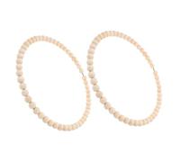 Toyvian 2piezas Decorativo De Anillo De Acero Inoxidable Con Cuentas De Madera Bohemia Para Dormitorios y Entradas De Casa