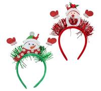 Toyvian 2piezas Diadema Navideña con Espumillón de Plástico Accesorios para Fotos de Año Tocados Navideños para Mujer Ideas para Rellenar Medias Navideñas Regalos para Invitados