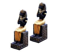 Toyvian 2piezas Estatua Egipcia De Resina Vintage Adorno De Escritorio Decoración Artística Para Hogar Figura Coleccionable De Mitología Egipcia
