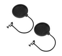Toyvian 2piezas Filtro Antiviento Para Micrófono Cubierta De Grabación Con Clip De Estabilización Previene Salpicaduras De Saliva y Mejora La Calidad De Sonido Para Estudio y