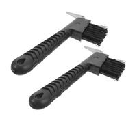 Toyvian 2Piezas Gancho de Pezuña con Cepillo para Cuidado de Caballos Herramienta de Limpieza Doble Material de Inoxidable Resistente