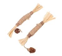 Toyvian 2piezas Gato De Hierba Masticable para Salud Dental Juguete para Gatos para Gatitos Dentición Entretenimiento Seguro para Mascotas