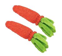 Toyvian 2piezas Juguete De Zanahoria Dentición Juguete Masticable De Lufa para Conejos y Hámsteres Herramienta De Cuidado Bucal para Mascotas Unidades