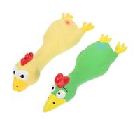Toyvian 2piezas Juguetes Sonoros De Látex para Mascotas Juguetes Duraderos para Perros Forma De Pollo Interesante para Perros