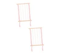 Toyvian 2piezas Organizador De Clips De Cabello De Macramé Bohemio Para Pegar Pared Soporte Práctico Para Horquillas y De Pelo Para Decorar Habitaciones y Cumpleaños y Fiestas