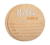 Toyvian 2piezas Señales Nombre Del Letrero De Madera Para Anuncio De Nacimiento Accesorio Para Fotos El Hospital