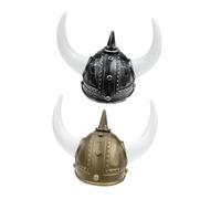 Toyvian 2piezas Sombreros Vikingos Con Cuernos Grandes Casco De Disfraz Medieval Para Adultos Para Fiesta De Halloween Renacentista Tocado Vikingo Para Cosplay Grupal