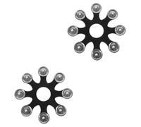 Toyvian 2piezas Tambourine Hihat Bell Para Batería Accesorio De Percusión Profesional Para Músicos Sonido Brillante y Versátil Diversos Géneros Musicales