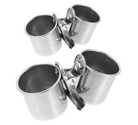 Toyvian 2piezas Tazón De Comedero para Aves Inoxidable Clip para Alimentación De Periquitos Canarios y Aves para Jaulas y Alimentación De