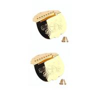 Toyvian 2piezas Triangle String Mandolin Guitar Tailpiece b Tornillos y Tapa Decorativa Repuesto Para Mandolina