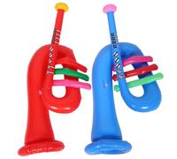 Toyvian 2piezas Trompeta Inflable para Niño Niña Juguete Musical PVC para Fiestas y Celebraciones Accesorio Divertido para Eventos Sociales y Actividades Al Aire