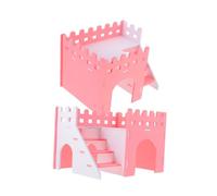Toyvian 2piezas Villa del Hámster De Doble Capa Color Rosa con Escalera y Escondite para Conejillos De Indias Hámsteres y Mascotas Pequeñas para Escondites Decorativos Jaulas