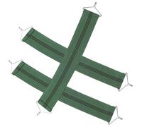 Toyvian 3 Correas de Refuerzo para Sillas de Eslinga Verdes, Correas Elásticas para Reparación de Sillones de Patio, Accesorios para Sillas Plegables y Reclinables, Kit de Repuesto