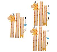 Toyvian 3 Juegos altura pegatinas Adhesivo pared con diseño animales pegatinas infantiles pared gráfico crecimiento la pared tabla crecimiento etiqueta la pared removible