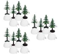 Toyvian 3 Juegos Mini Árboles de Navidad para Maqueta de Iglú, Plástico,