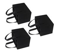 Toyvian 3 Piezas Bolsa de Vino para Viaje Bolso Tote de Fieltro con Compartimentos para Botellas Organizador Portátil con Asas para Fiestas Picnics y Uso Reutilizable