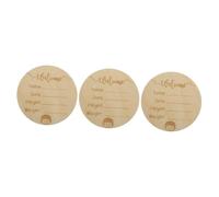 Toyvian 3 Piezas cartel de madera de nacimiento de bebé regalos shower signo de anuncio de nacimiento de recién nacido signo de anuncio de nombre de bebé emblemas marca de nacimiento