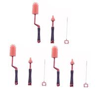 Toyvian 3 Piezas Cepillo De Botella Limpiador De Escobillas Para Biberones Cepillo De Copa De Vino Depurador De Silicona De Botella Biberón Leche Mango Largo Material De Polipropileno Bebé