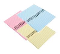 Toyvian 3 Piezas Cuaderno Pequeño de Notas Diseño Rayado y Anillas en Espiral, Tarjetas de Discurso para Estudio Diario y Uso en Aula, Material Papel y Pp