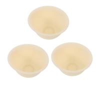 Toyvian 3 Piezas Cuenco para Mascarilla Facial, Cuenco Facial de Silicona Beige, Base Estable, Limpieza sin Residuos, para Cuidado Piel DIY y Spa Profesional, para Esteticistas