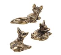 Toyvian 3 Piezas Figura de Animal de Latón en Forma de Dorado Decorativo Duradero y Resistencia al Desgaste para Decoración de Escritorios y Regalos de Inauguración