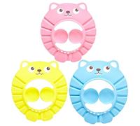 Toyvian 3 Piezas Gorro De Ducha Para Niños Sombrero De Lavado De Cabello Para Niños Gorro De Baño Ajustable Sombrero Para Niños Baby Shower Para Baño Bebé Alcachofa De La Ducha Eva Champú