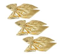 Toyvian 3 Piezas Gran Lazo Dorado para Decoración de Boda y Fiesta, Tejido Brillante Instalación DIY, Adecuado para Fondo y Fiesta de Despedida de Soltera