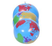Toyvian 3 Piezas Inflatable Globe Beach Balls PVC Earth Toys For Summer Holiday Educational Fun For Pool Parties and Outdoor Events