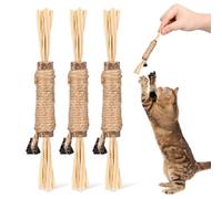 Toyvian 3 Piezas Palito Masticable para Gatos y Gatitos Silvervine, Juguete Natural Que Atrae y Ayuda a Limpiar Dientes, Adecuado para Reducir Estrés Transporte