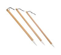 Toyvian 3 Piezas Pinceles Caligrafía Chinos para Principiantes Mango Bambú Ergonómico Pelo Cabra Para Dibujo y Pintura Tinta Portátil y Fácil Limpieza Estudiantes y Artistas