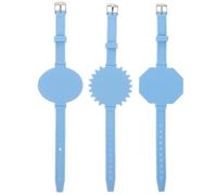 Toyvian 3 Piezas Pulsera de Silicona Borrable Forma de Reloj para Enfermeras, Cómoda y Reutilizable, Adecuado para Notas Rápidas Trabajo Diario