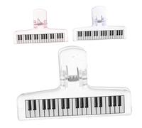 Toyvian 3 Piezas soporte para partituras de piano clip creativo clip de libro de clip página del titular clips de partituras musicales clip de piano Acrílico