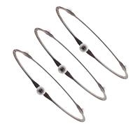 Toyvian 3 Piezas Soporte para Plato Giratorio Microondas Grande Ruedas 14 CM Anillo de Repuesto para Bandeja de Vidrio Resistente al Calor Accesorio para Cocina Microondas