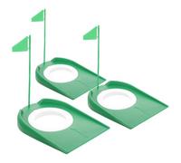 Toyvian 3 Piezas Vasos de Plástico Abs para Putting de Golf, Copa para Practicar Hoyo de Entrenamiento, Accesorios para Mejorar Precisión en Casa y Campo Profesional, Color Verde