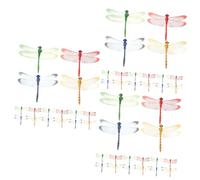 Toyvian 3 series Imanes Magnéticos Para Nevera Con Diseño De Libélula Simulada Ideales Para Decorar El Hogar Pequeños Y Coloridos De Pvc 25 piezas*3 Color Aleatorio
