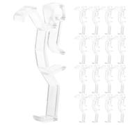Toyvian 30 Piezas Clips Resistente para Ocultos Cenefa de Transparente de Plástico Soporte Extracción Rápida Persianas Horizontales para Uso Ventanas y Cortinas